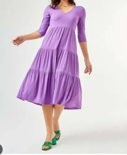 Vestido Lilás Zinzane Tam.M Canelado R$ 35