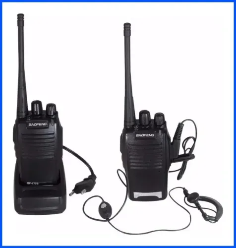 Par rádio walkie talkie aofeng 777s com fone - Perfeito para longas distâncias kit com 2 U
