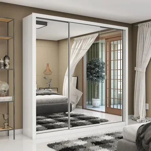 Guarda roupa 3 portas com espelho novo a pronta entrega