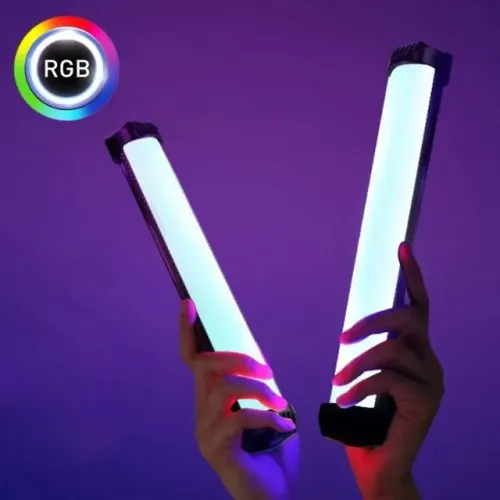 Luz LED RGB Portátil 8W Magnética para Foto e Vídeo - Recarregável 30cm