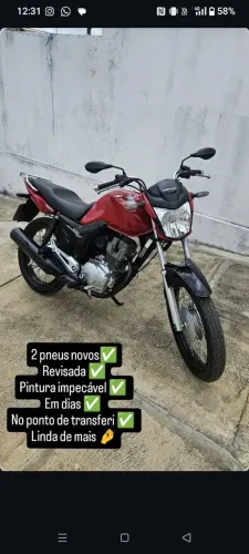 Moto pronta toda em dias, toda revisada 