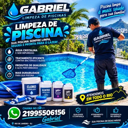 LIMPEZA DE PISCINA PROFISSIONAL | ÁGUA CRISTALINA | TODO RJ