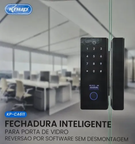 FECHADURA INTELIGENTE PARA PORTA DE VIDRO