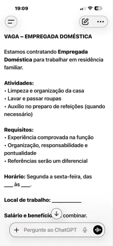 Empregada doméstica 