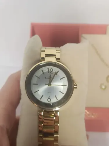 kit Relógio feminino + colar e brinco marca condor original com garantia de 12 meses