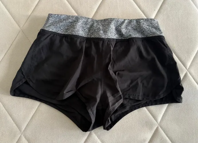 Short de academia duplo feminino