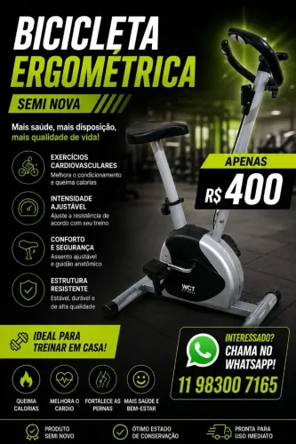 Vendo bicicleta ergometrica pouco usada