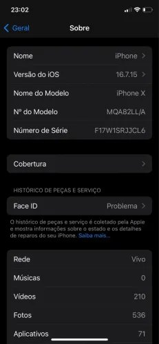 Vende-se, celular iPhone X 