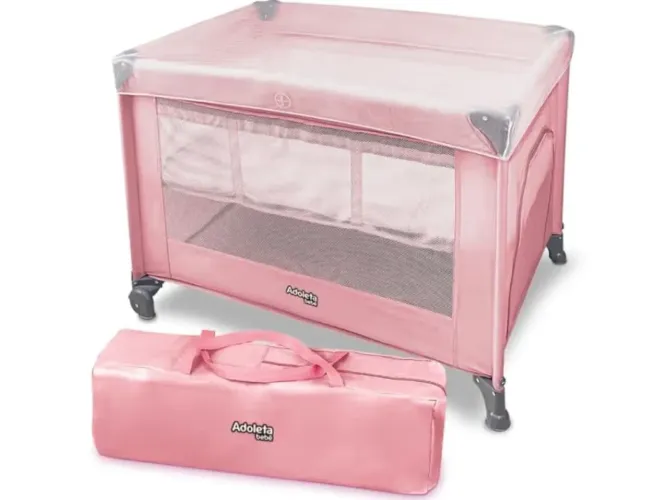 Vende-se Berço portátil rosa