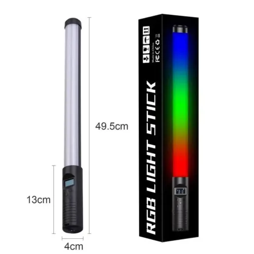 Bastão De Led Fotografia Colorido Rbg Light Stick Portatil