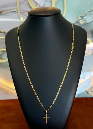 Cordão de ouro piastrine + pingente de máquina 8.9g ( LOJA FÍSICA )
