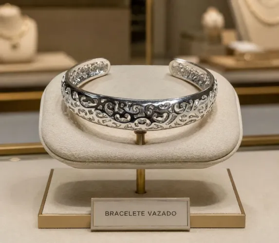 Bracelete de encaixe prata 925