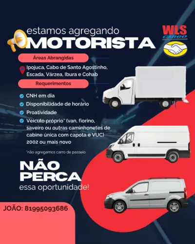 VAGA PARA ENTREGADOR DO MERCADO LIVRE