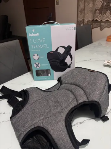 Canguru para Bebê Infanti Cinza - 3,5 a 15 kg | Pouquíssimo Uso