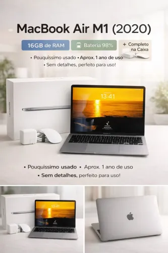 MacBook Air M1 + Migic Mouse - Garantia até Dezembro 2026