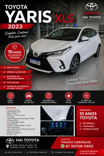 Toyota Yaris XLS 1.5 Flex 16V 5P Aut. 2023