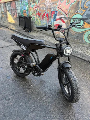 Bike Elétrica V8 Pro - Pneu 20 750W Bateria 50k - 2900Km