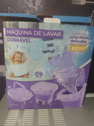 Mini lavadora e máquina de custura