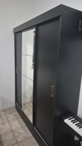 Guarda Roupa Casal com Espelho 3 Portas 2 Gavetas Istambul Espresso Móveis