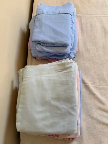 Kit 12 lençóis - 6 lençóis para cama de casal + 6 lençóis cama de solteiro - novos