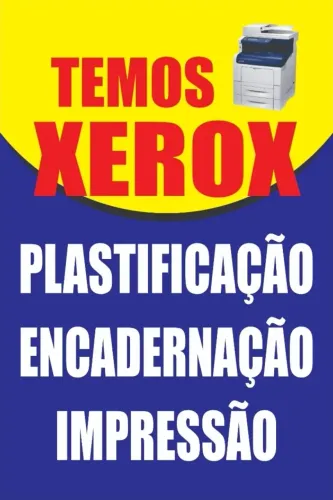 Xerox, encadernação e plastificaçao
