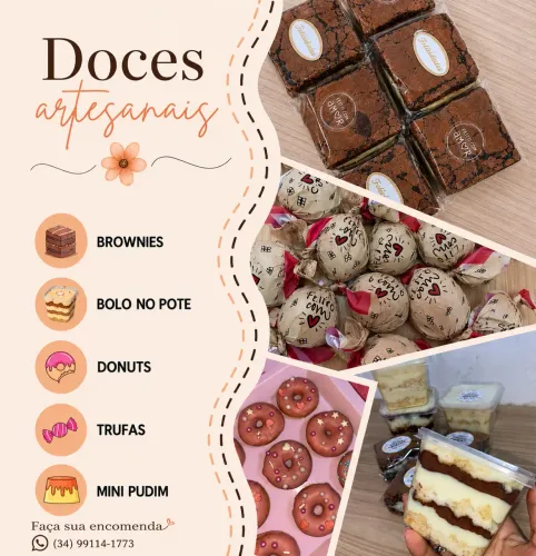 Brownies Recheados | Bolo no Pote | Mini Pudins | Doces Artesanais em Uberlândia