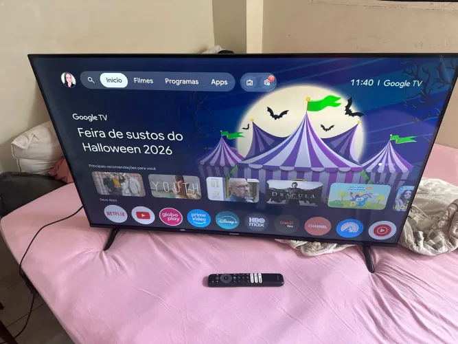Smart TV 43" SEMP 4K UHD Google TV HDR10+ (Nota Fiscal / Impecável)
