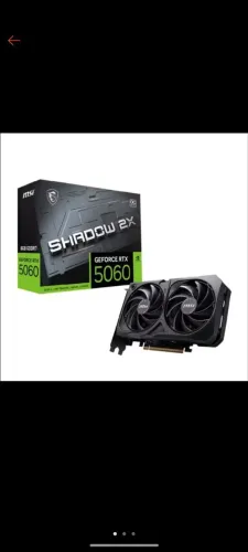 Placa de Vídeo NVIDIA GeForce MSI RTX5060 8GB GDDR7 128BITS SHADOW 2X OC - 912-V537-037
