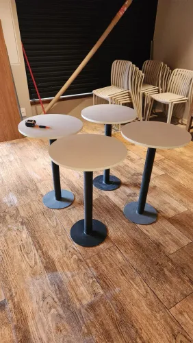 Mesas Bistrô Redondas 50cm - Altura 76cm | Café, Padaria e Restaurante