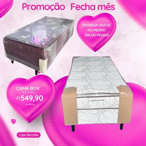 Cama box solteiro com pillow top