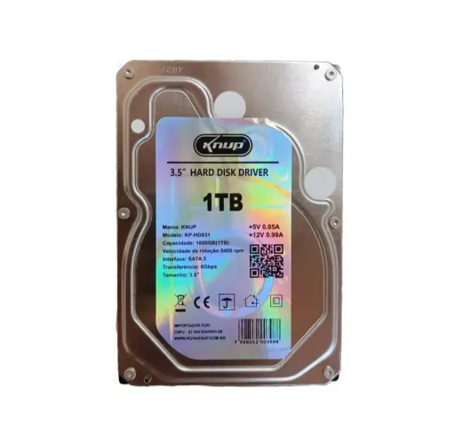 Hd Disco Rígido 1TB 6gbps PC Câmeras Dvr 5400 Rpm 3,5" Knup