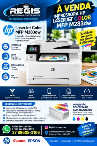 IMPRESSORA LASERJET COLOR MFP M283DW