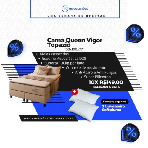 Cama Queen Vigor Topazio