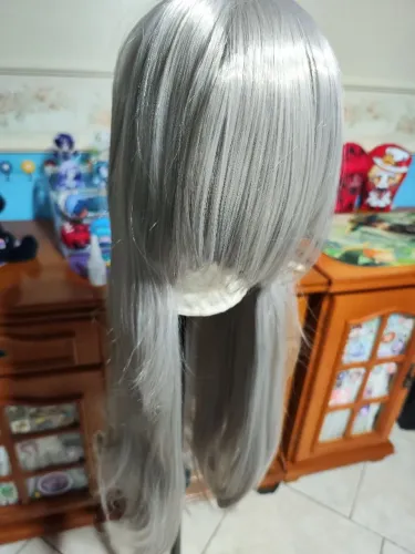 Peruca Prata 80cm