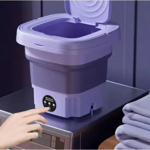 Mini Máquina de Lavar Roupas Portátil Dobrável Bivolt