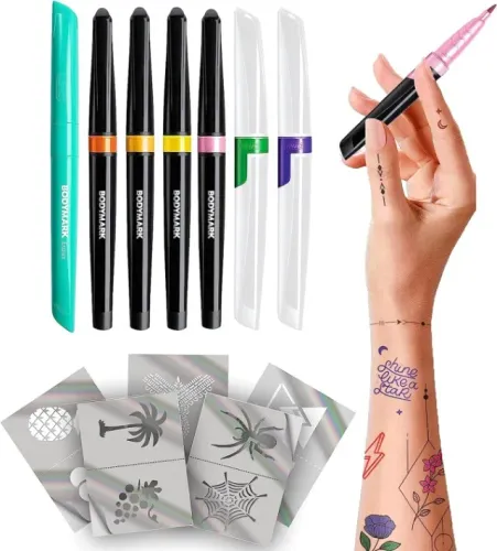Kit com 3 BIC Pacote de expansão BodyMark Marcador de tatuagem temporário para pele