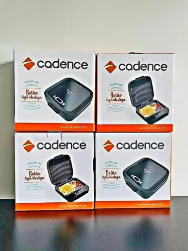 Sanduicheira Elétrica Cadence Click 750W - Preta Nova