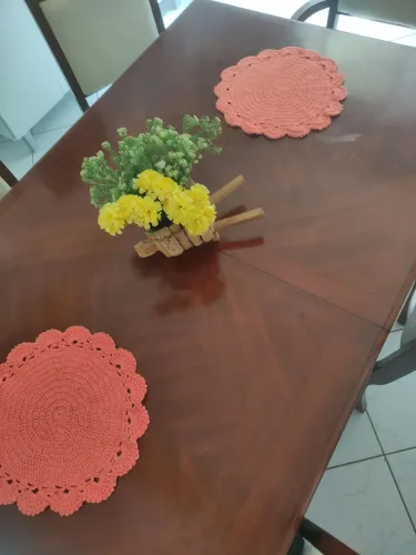 Vendo jogo de mesa c/6 cadeiras 