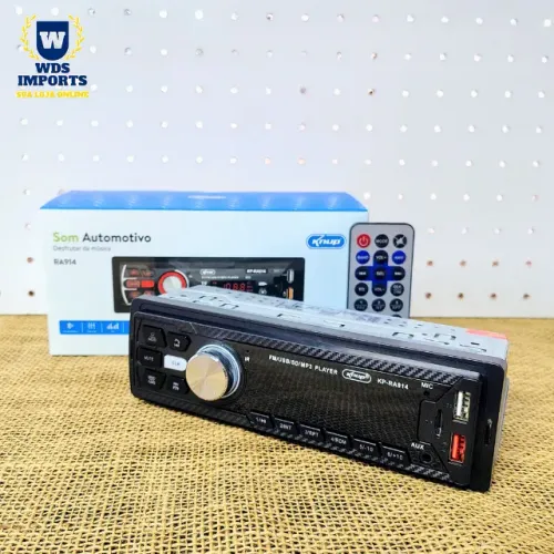 Som Automotivo Bluetooth 240w Rms E Rádio Fm - Knup Ra914