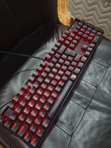 Teclado Gamer Mecânico Redragon Mitra Led Vermelho, Switch Brown, ABNT2