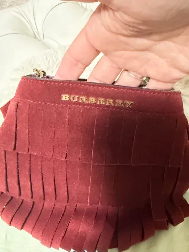 Bolsa Burberry original de camurça 