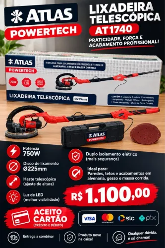 Lixadeira telescópica