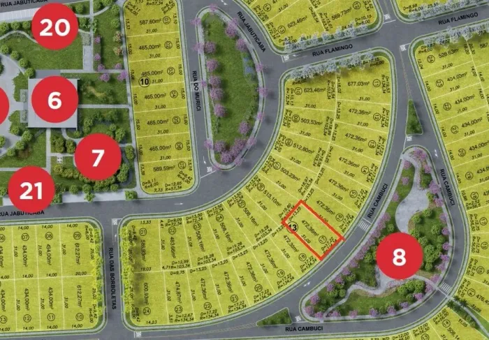 Ágio Opus Terra da Grama - Lote 472m² Lote à Venda, 472.30 por R$ 960968.00 no setor Distr