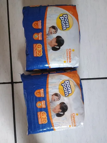 Fralda pom pom Tamanho G 30 unidades