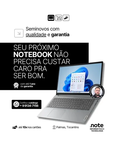 Notebook - Seminovos com Qualidade Garantia e Nota Fiscal - Leia o Anúncio