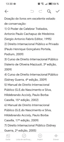 Doação de livros de Direito e Economia
