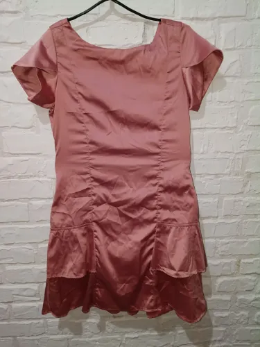 Vestido Curto Rosa Brilhante Feminino M