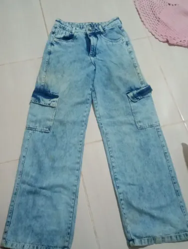 Calça Jeans Cargo Feminina