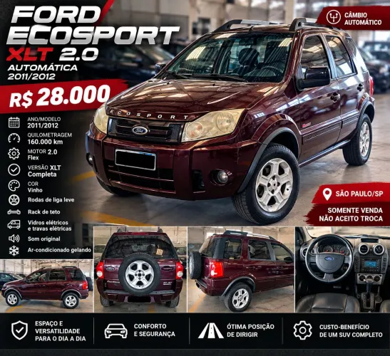 Ford Ecosport XLT 2.0/ 2.0 Flex 16V 5P Aut. 2012