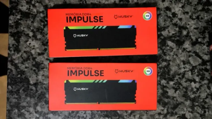 KIT 2X8GB 3200MHz Memória RAM Husky Impulse RGB CL22